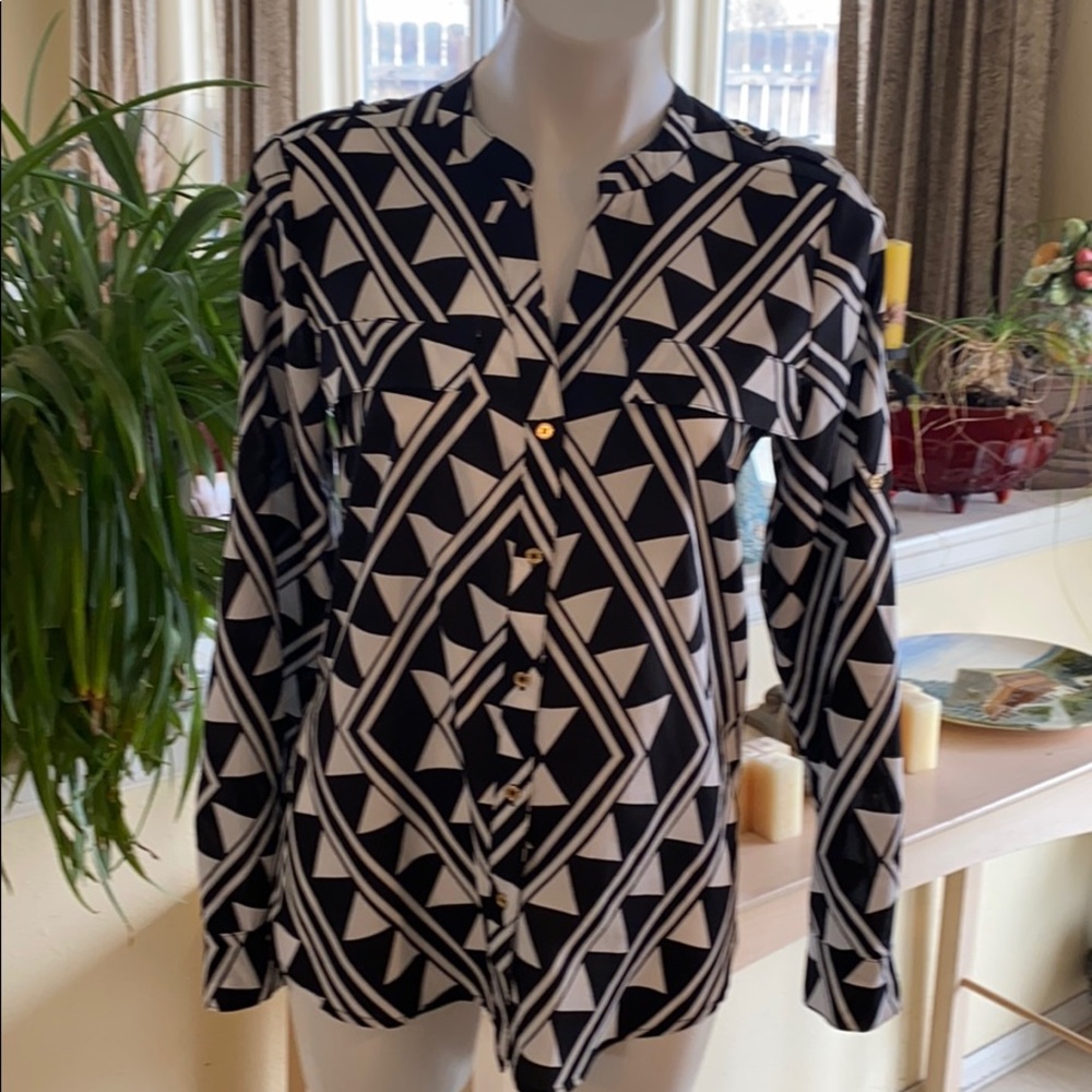 Calvin Klein Black & White Tunic Small